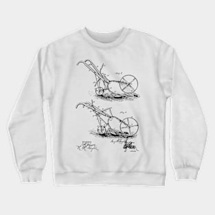 Garden Plow Vintage Patent Hand Drawing Crewneck Sweatshirt